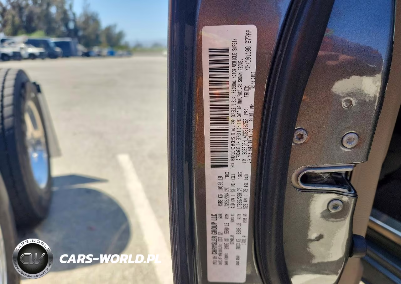 2012 Dodge Ram 3500 Longhorn VIN:3C63D3NL4CG318782 - 12