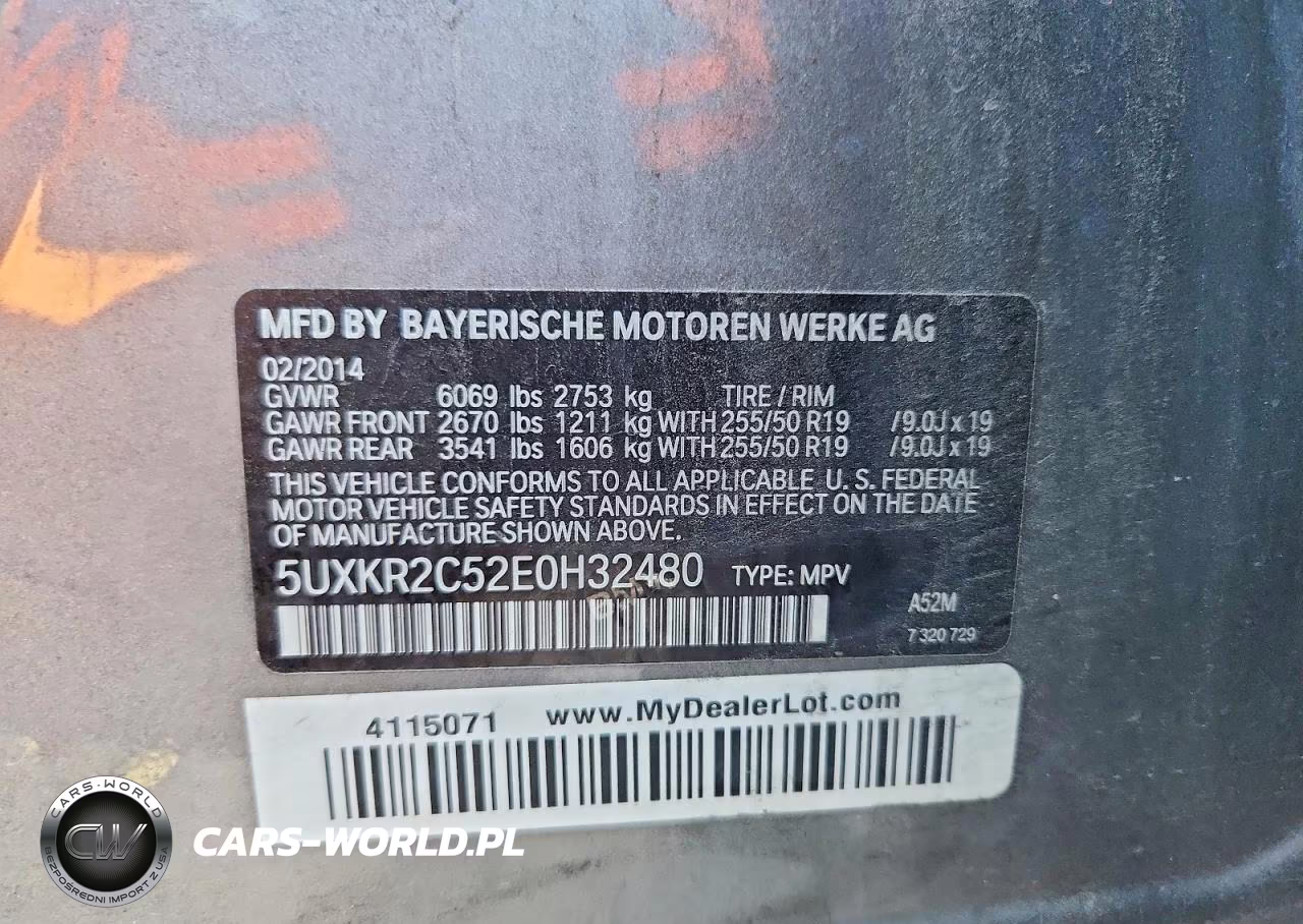 2014 BMW X5 Sdrive35I VIN:5UXKR2C52E0H32480 - 13