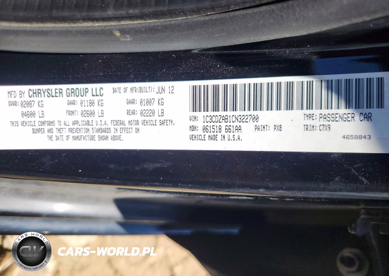 2012 Dodge Avenger Se VIN:1C3CDZAB1CN322700 - 13