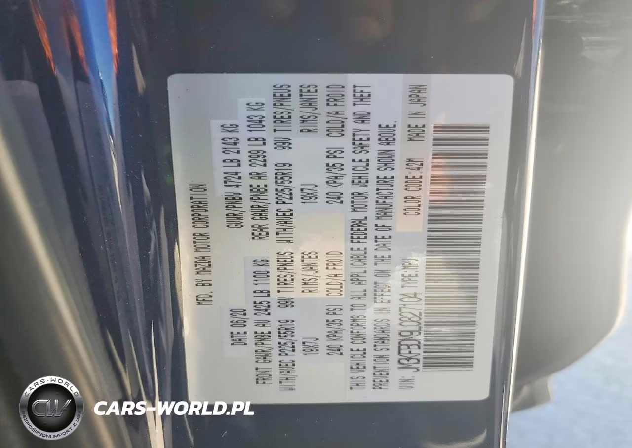 2020 Mazda Cx-5 Grand Touring VIN:JM3KFBDM9L0827104 - 12