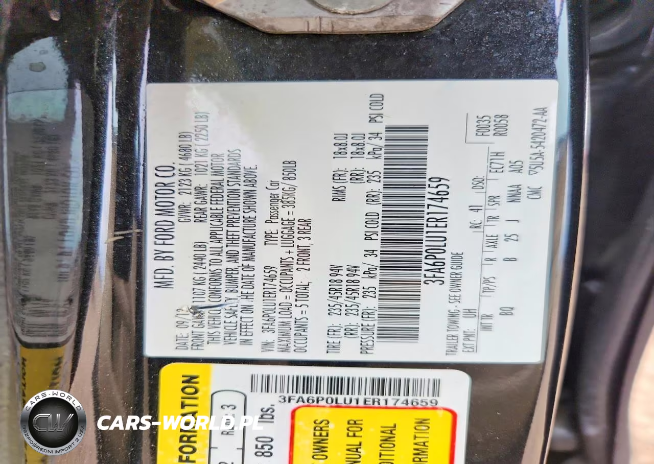 2014 Ford Fusion Se Hybrid VIN:3FA6P0LU1ER174659 - 13