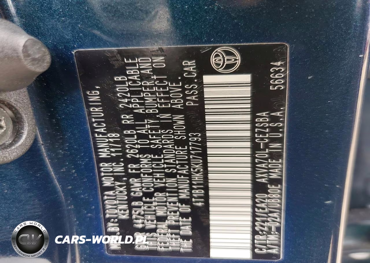 2019 Toyota Camry Se VIN:4T1B11HK5KU717793 - 13
