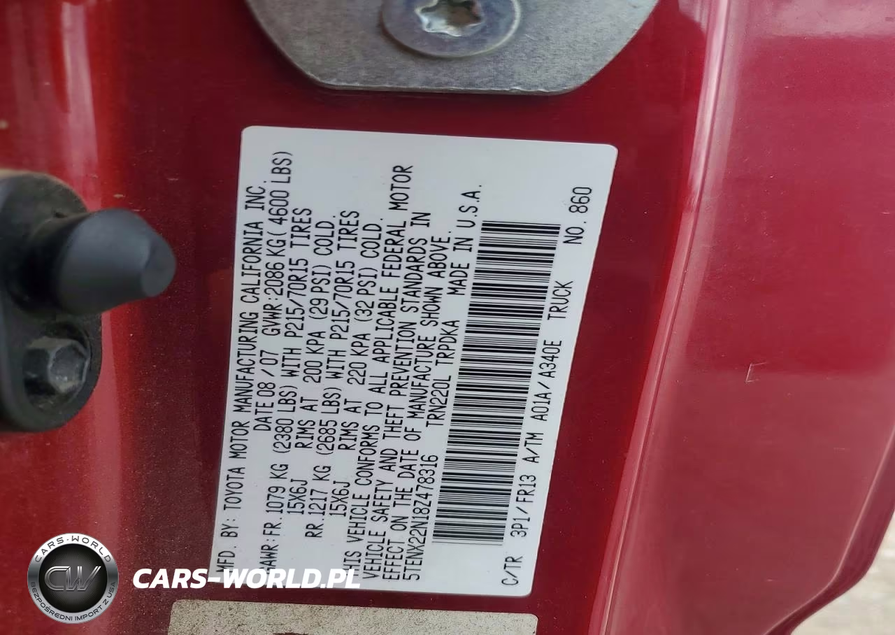 2008 Toyota Tacoma Base VIN:5TENX22N18Z478316 - 12