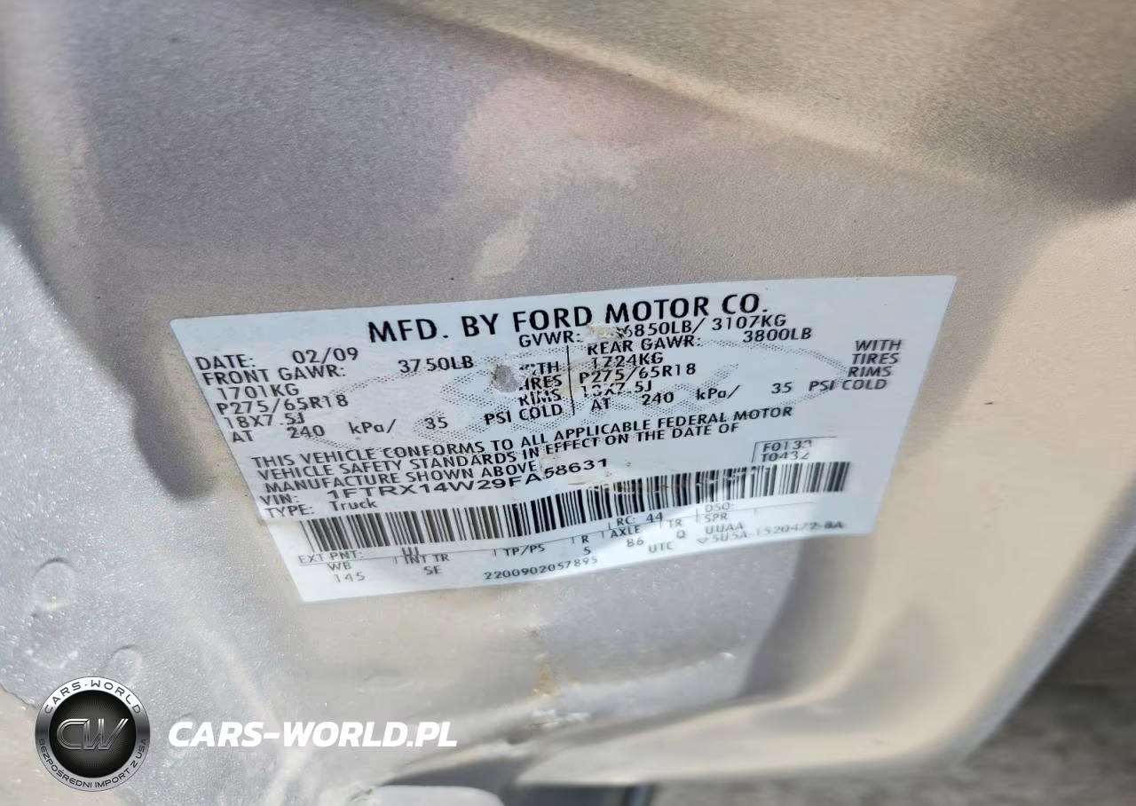 2009 Ford F150 Super Cab VIN:1FTRX14W29FA58631 - 12