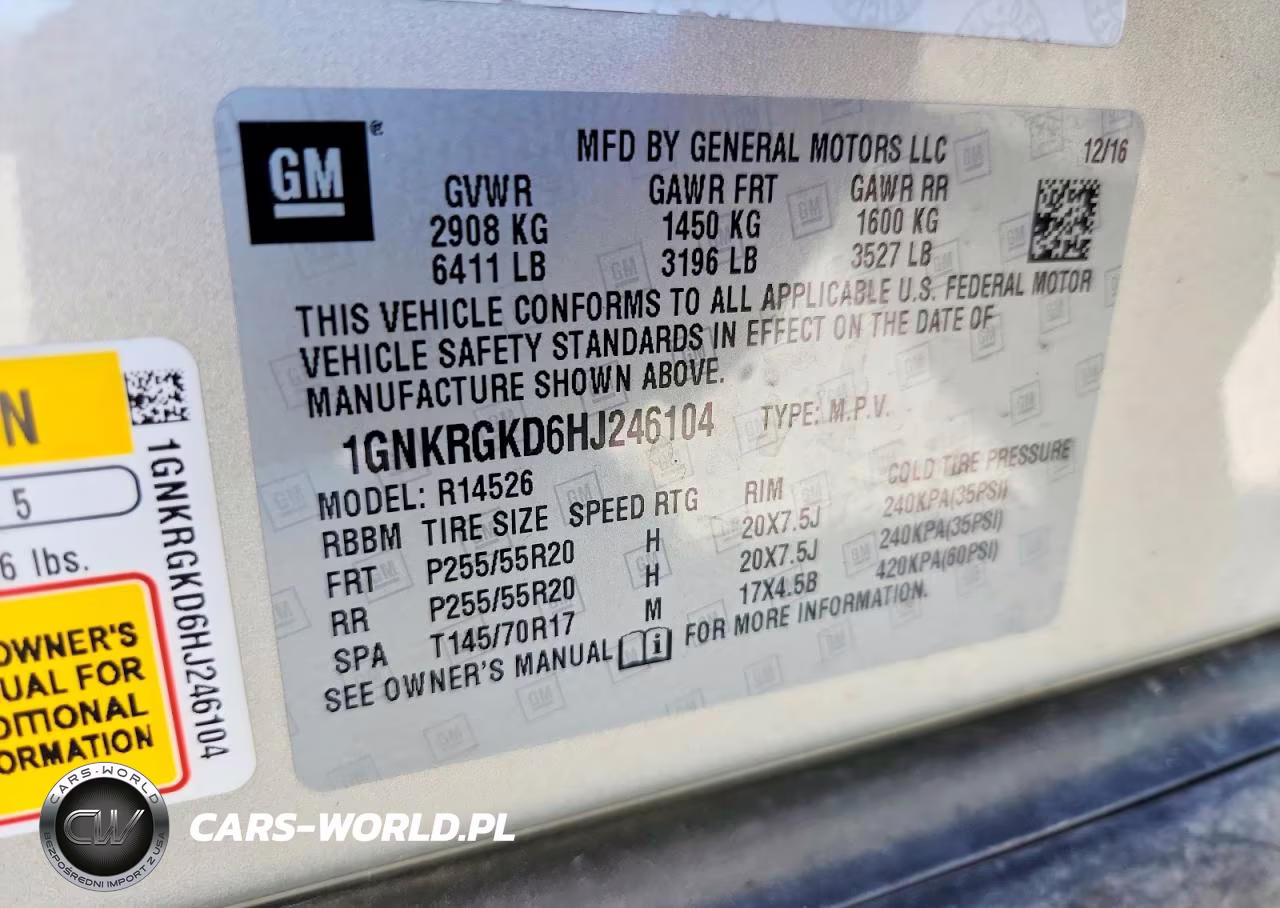 2017 CHEVROLET TRAVERSE LT VIN:1GNKRGKD6HJ246104 - 13