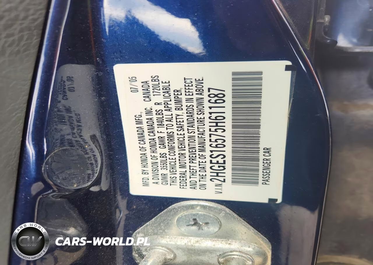 2005 Honda Civic Lx VIN:2HGES16575H611687 - 12