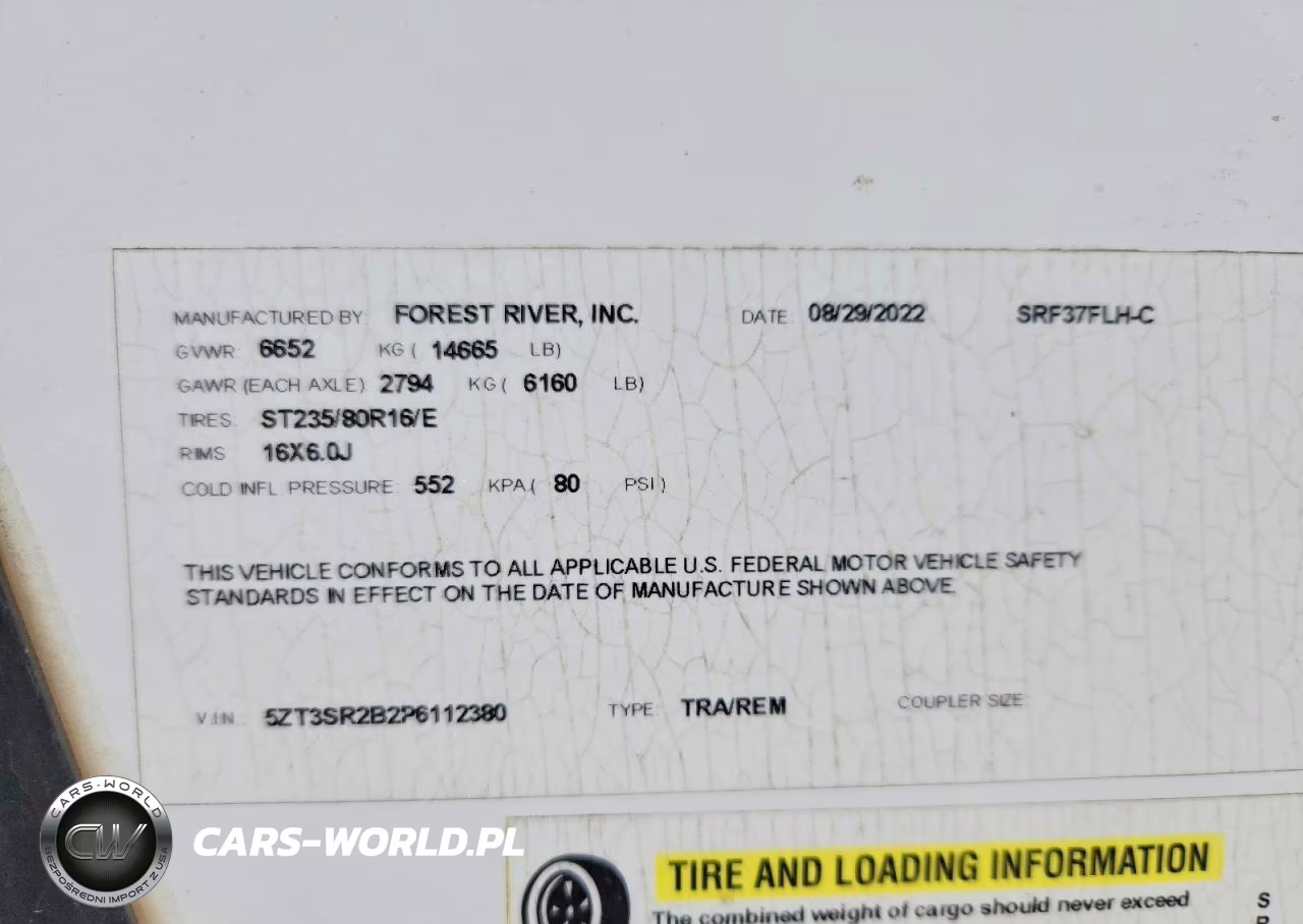2023 Forest River Sabre Camper VIN:5ZT3SR2B2P6112380 - 10