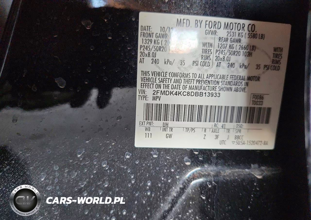 2013 Ford Edge Limited VIN:2FMDK4KC8DBB13933 - 13