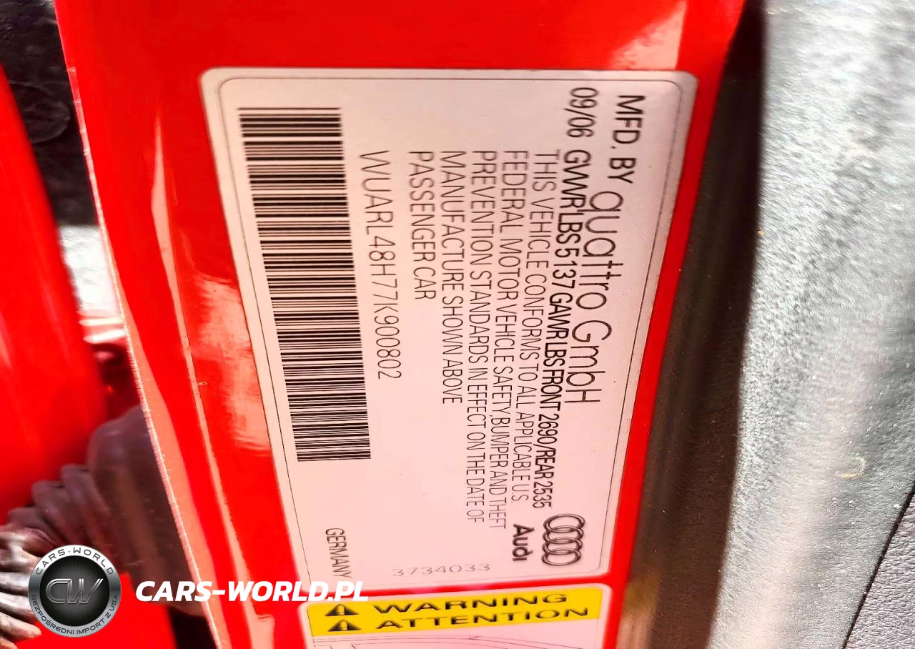2007 Audi S4 Quattro Cabriolet VIN:WUARL48H77K900802 - 12