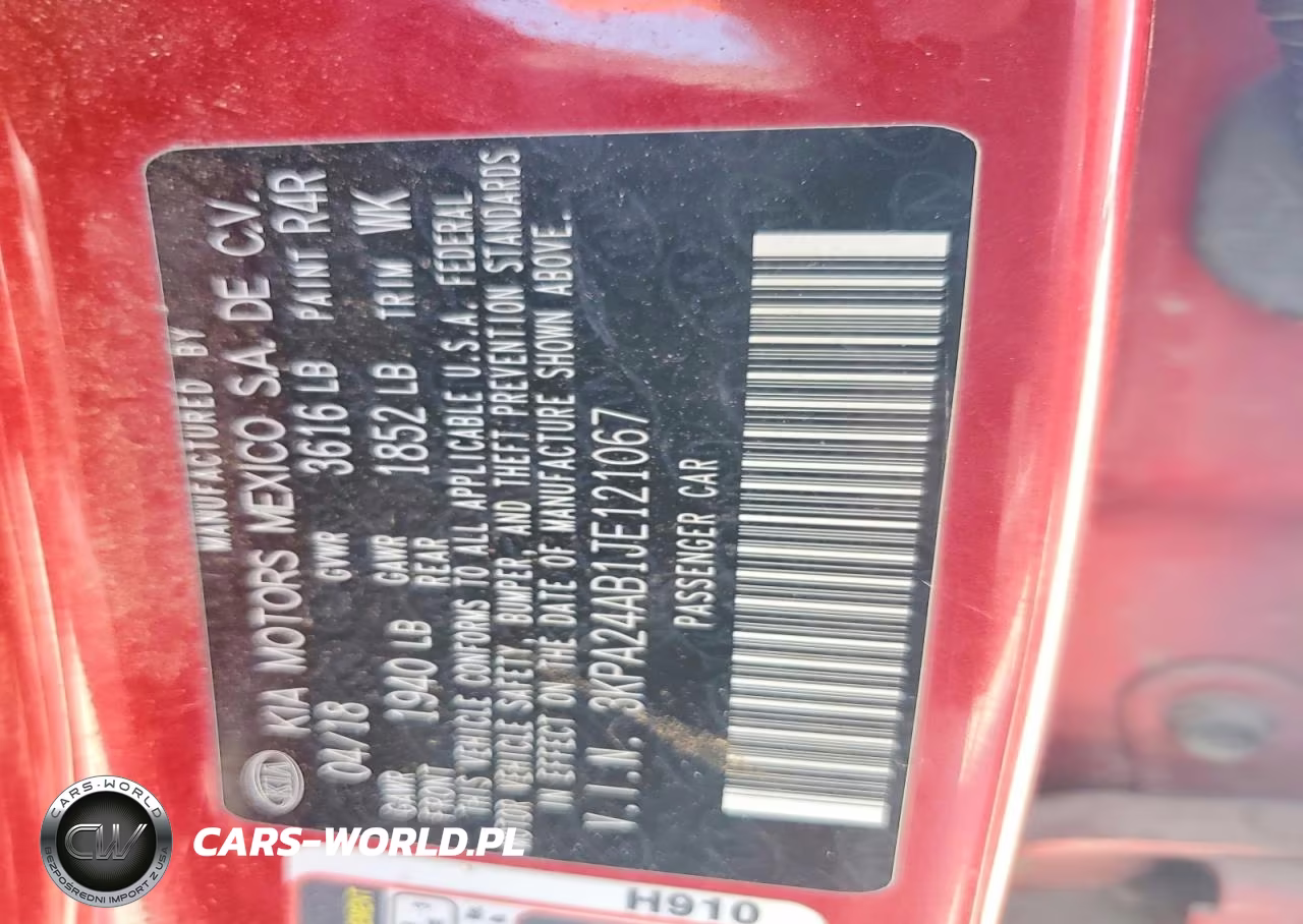2018 Kia Rio S VIN:3KPA24AB1JE121067 - 12