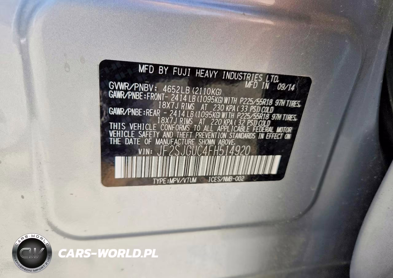 2015 Subaru Forester 2.0Xt Touring VIN:JF2SJGUC4FH514920 - 13