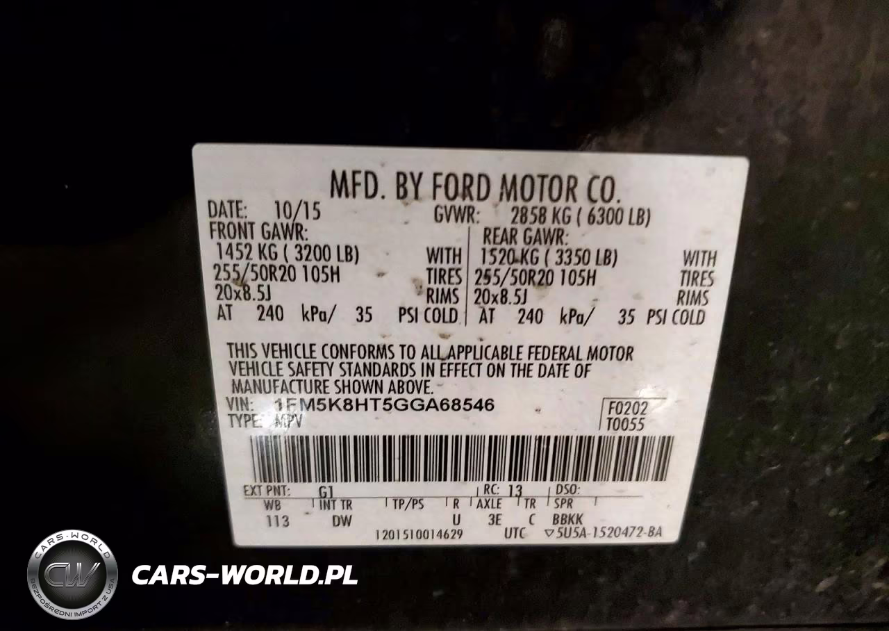 2016 Ford Explorer Platinum VIN:1FM5K8HT5GGA68546 - 14