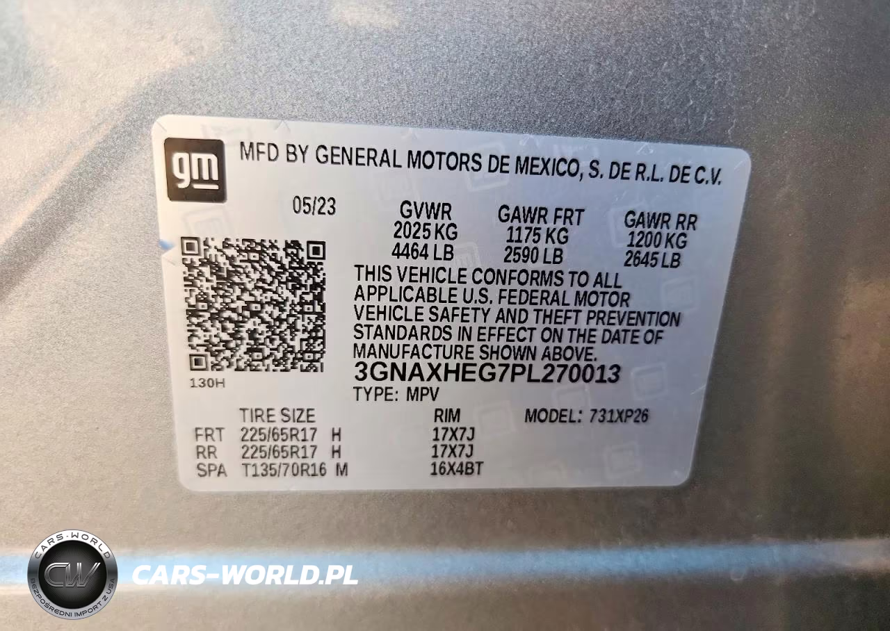 2023 Chevrolet Equinox Ls VIN:3GNAXHEG7PL270013 - 13