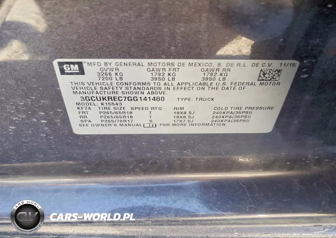 2016 Chevrolet Silverado K1500 Lt VIN:3GCUKREC7GG141480 - 12