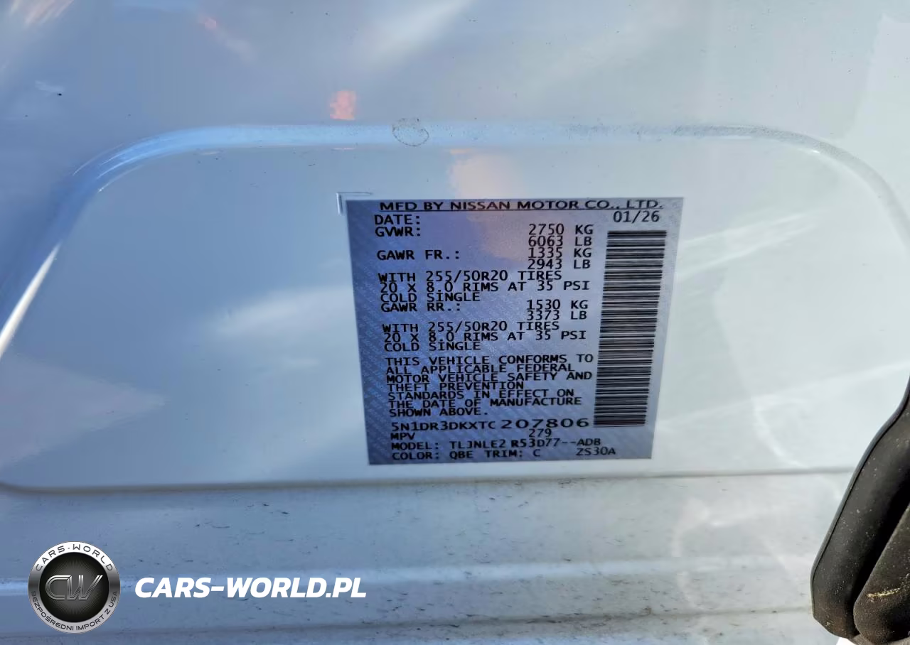 2026 Nissan Pathfinder Platinum VIN:5N1DR3DKXTC207806 - 13