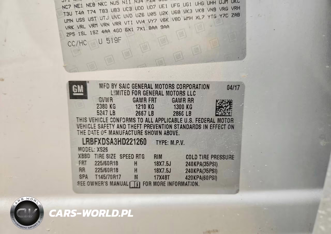 2017 Buick Envision VIN:LRBFXDSA3HD221260 - 13