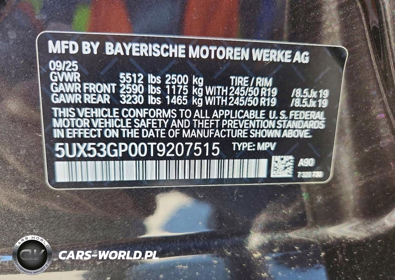 2026 BMW X3 30 xDrive VIN:5UX53GP00T9207515 - 14