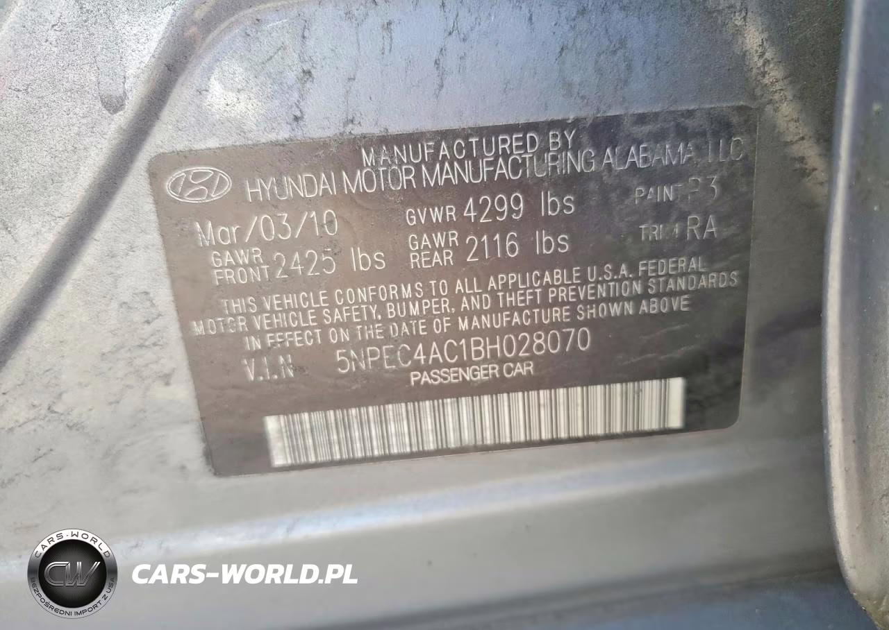 2011 Hyundai Sonata Limited VIN:5NPEC4AC1BH028070 - 13