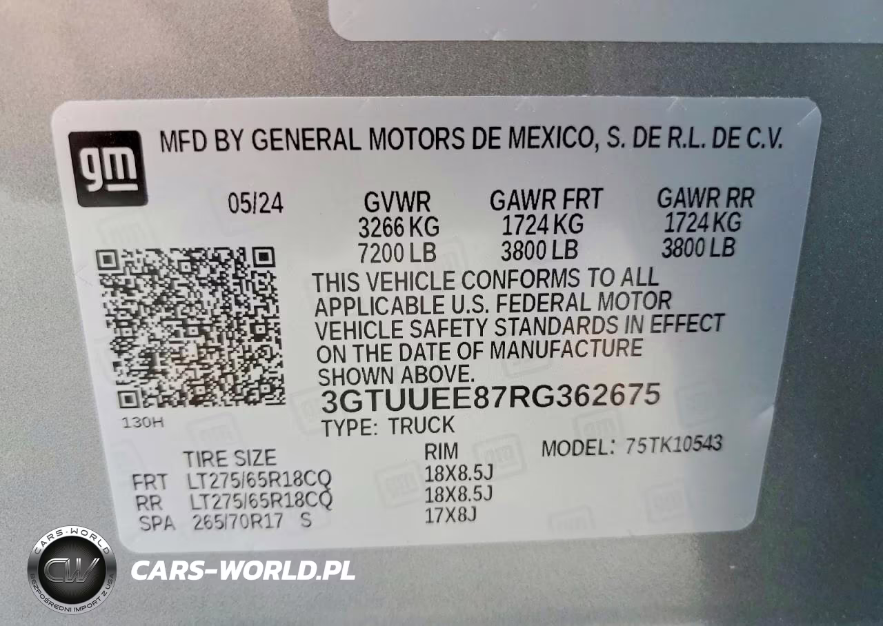 2024 GMC Sierra 1500 4Wd Short Box At4 VIN:3GTUUEE87RG362675 - 13