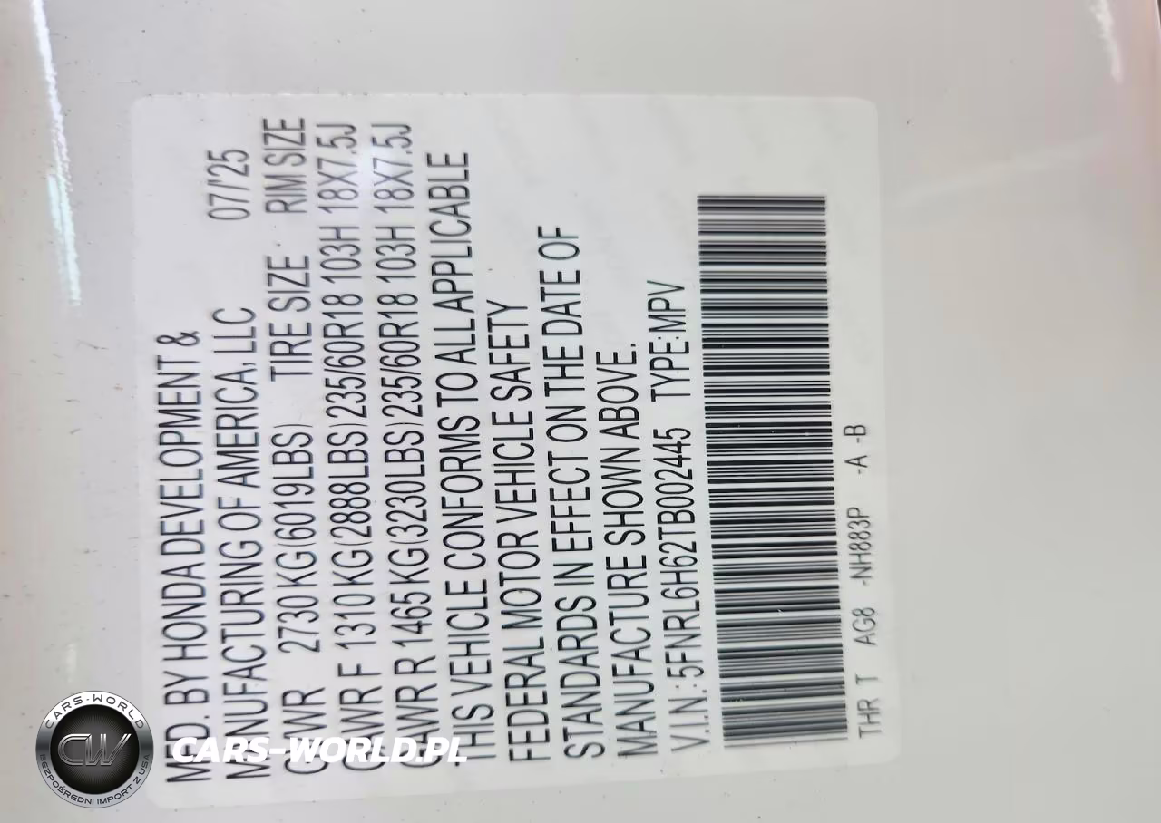2026 Honda Odyssey Exl VIN:5FNRL6H62TB002445 - 14