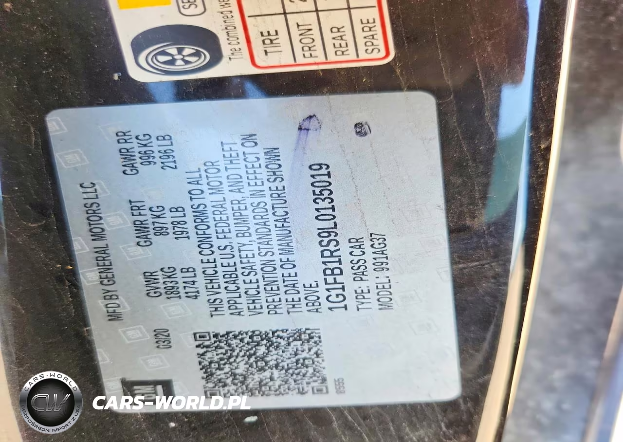 2020 Chevrolet Camaro Ls VIN:1G1FB1RS9L0135019 - 12