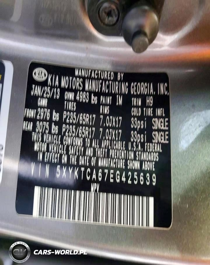 2014 Kia Sorento Lx VIN:5XYKTCA67EG425639 - 13