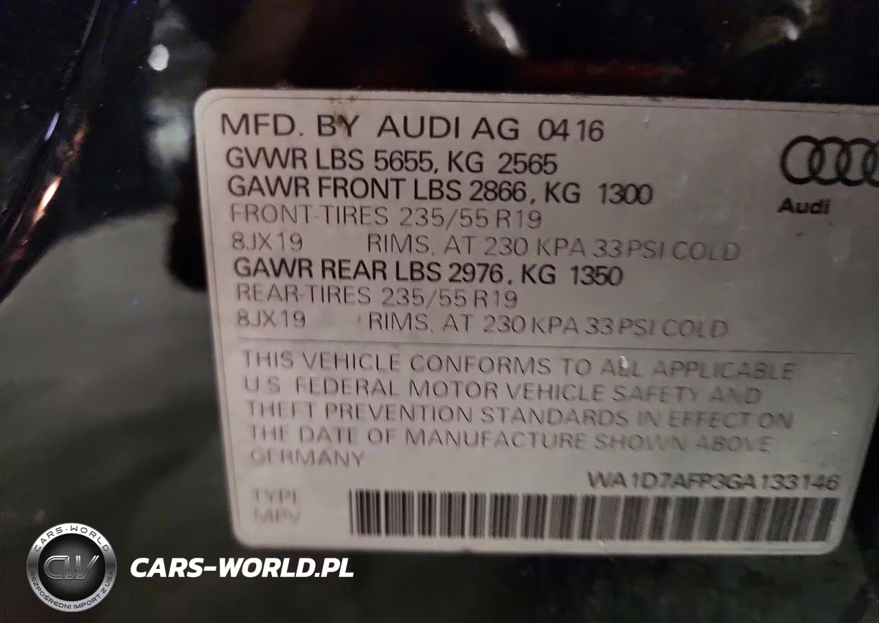 2016 Audi Q5 Premium Plus S-Line VIN:WA1D7AFP3GA133146 - 12