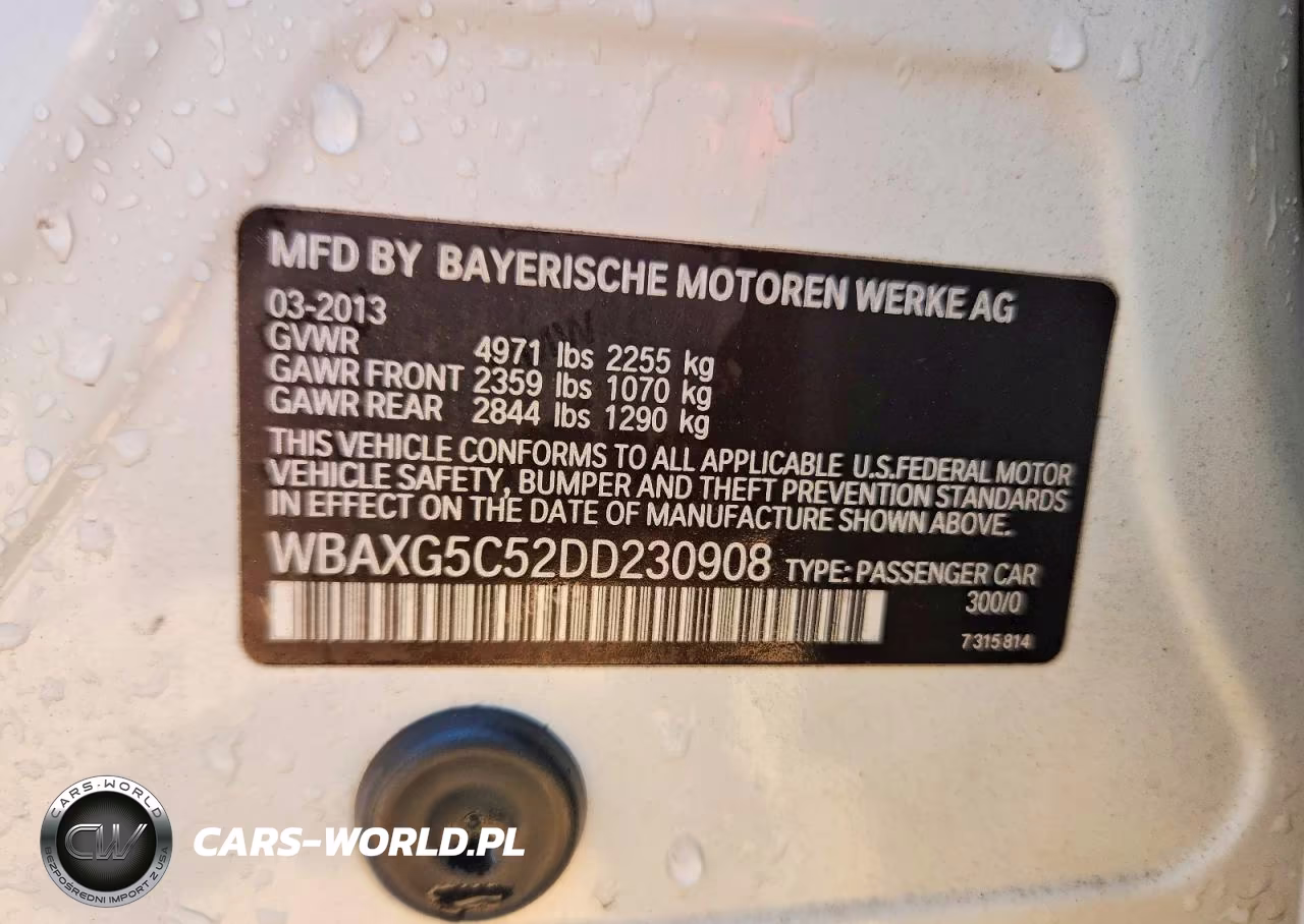 2013 BMW 528 I VIN:WBAXG5C52DD230908 - 13