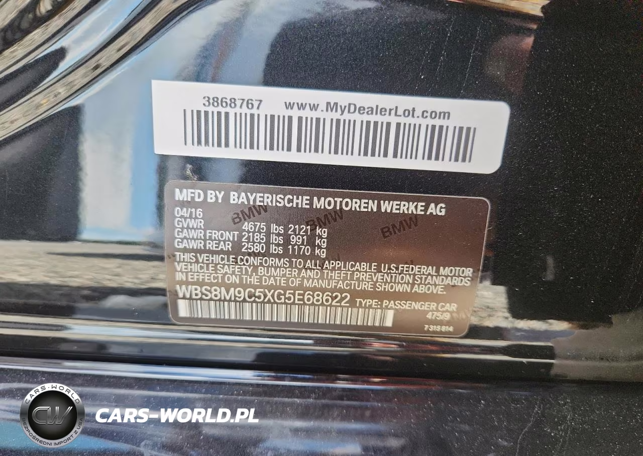 2016 BMW M3 VIN:WBS8M9C5XG5E68622 - 12