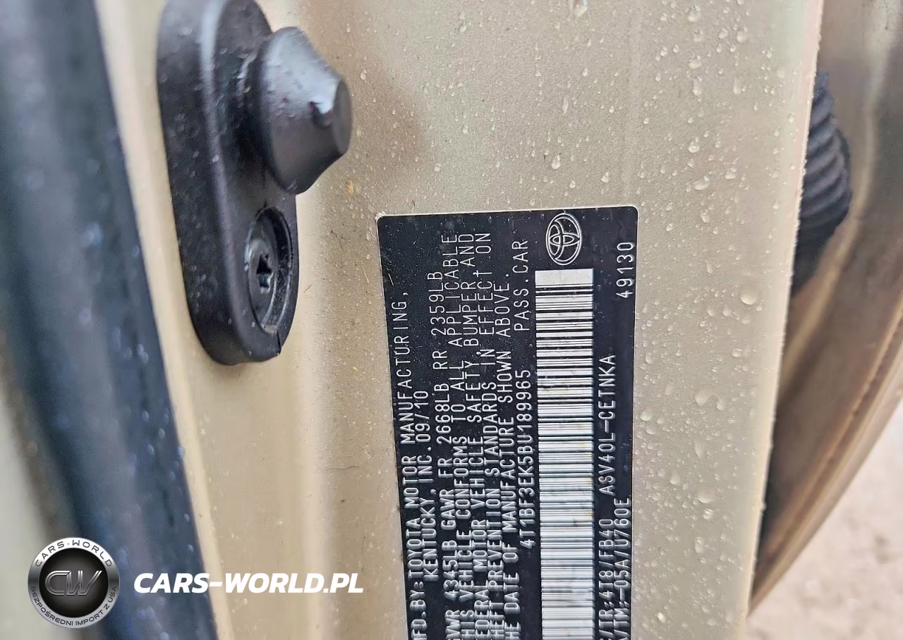 2011 Toyota Camry Le VIN:4T1BF3EK5BU189965 - 12