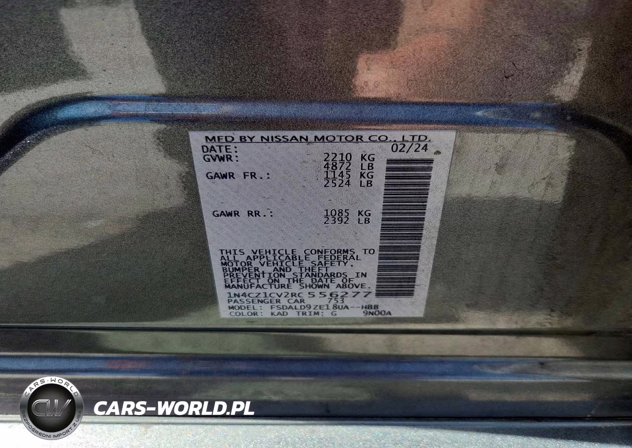 2024 Nissan Leaf Sv Plus VIN:1N4CZ1CV2RC556277 - 12