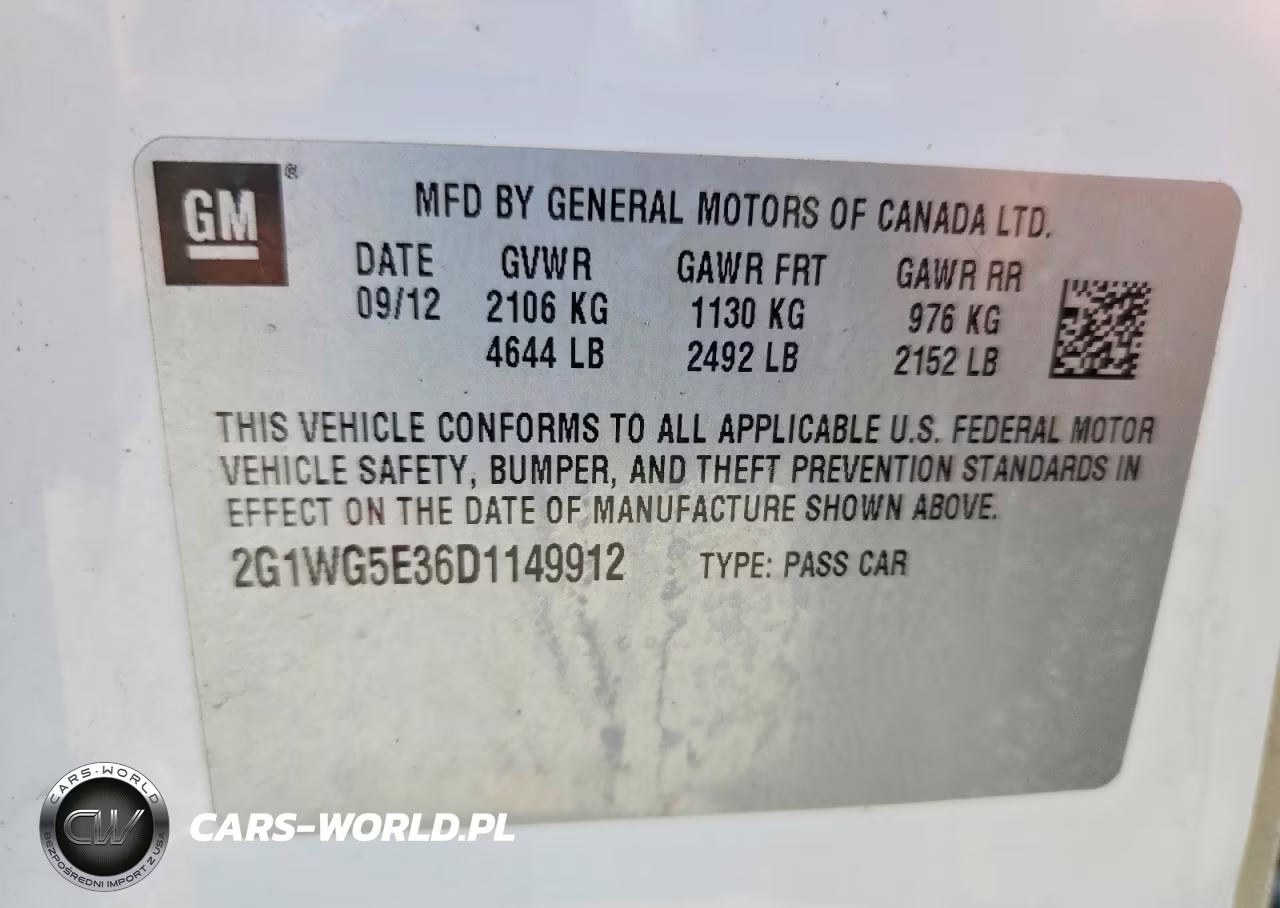 2013 Chevrolet Impala Lt VIN:2G1WG5E36D1149912 - 13