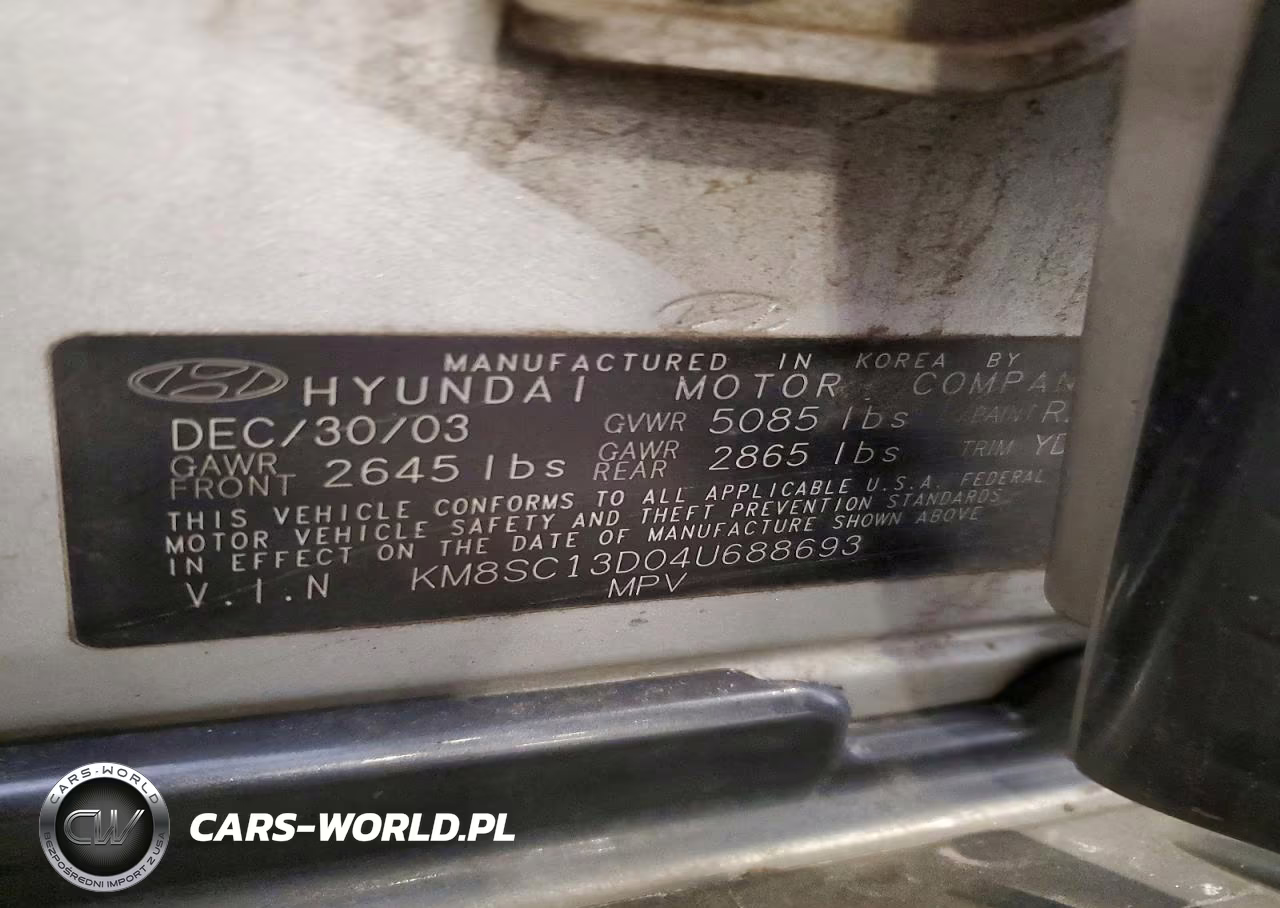 2004 Hyundai Santa Fe Gls VIN:KM8SC13D04U688693 - 13
