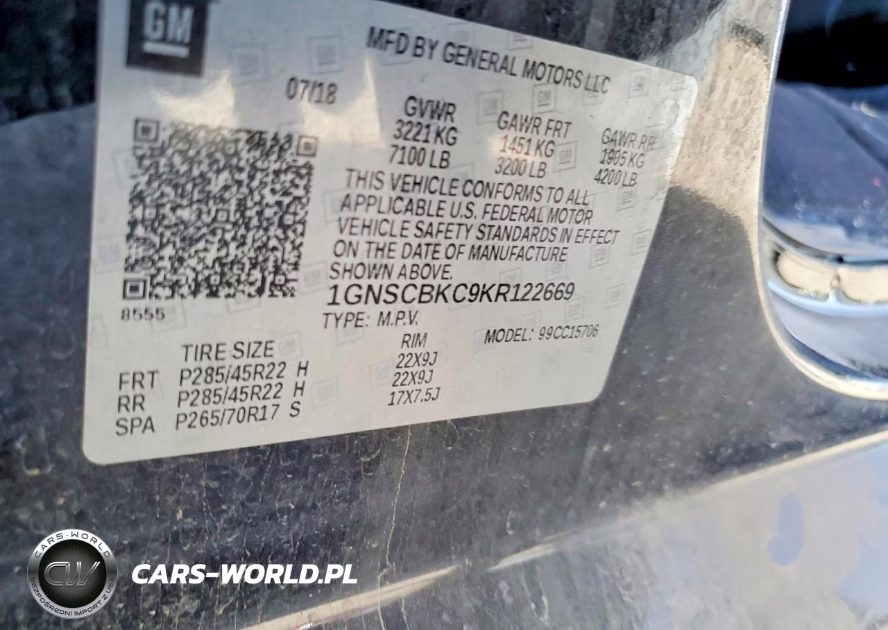 2019 Chevrolet Tahoe C1500 Lt VIN:1GNSCBKC9KR122669 - 14