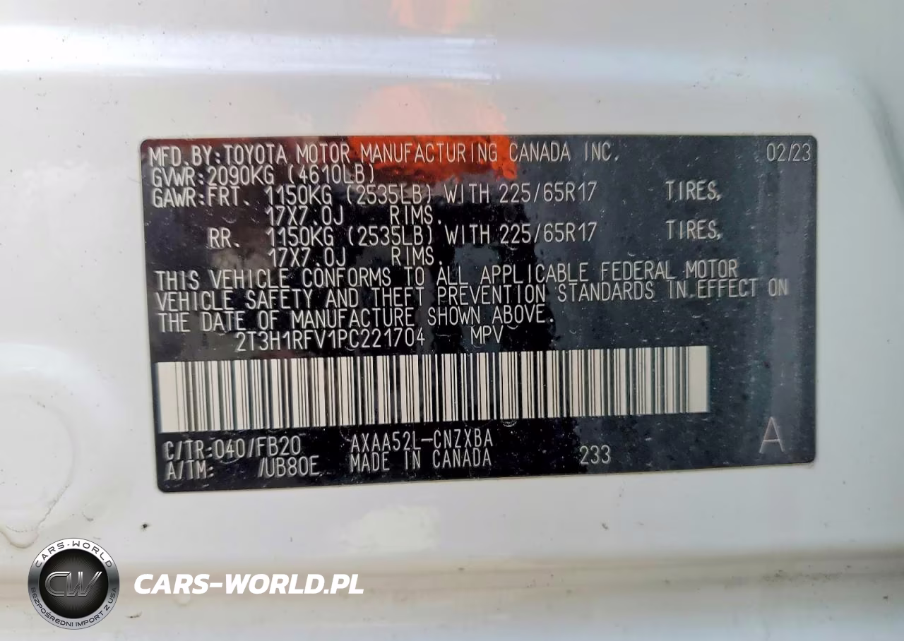 2023 Toyota Rav4 Le VIN:2T3H1RFV1PC221704 - 13