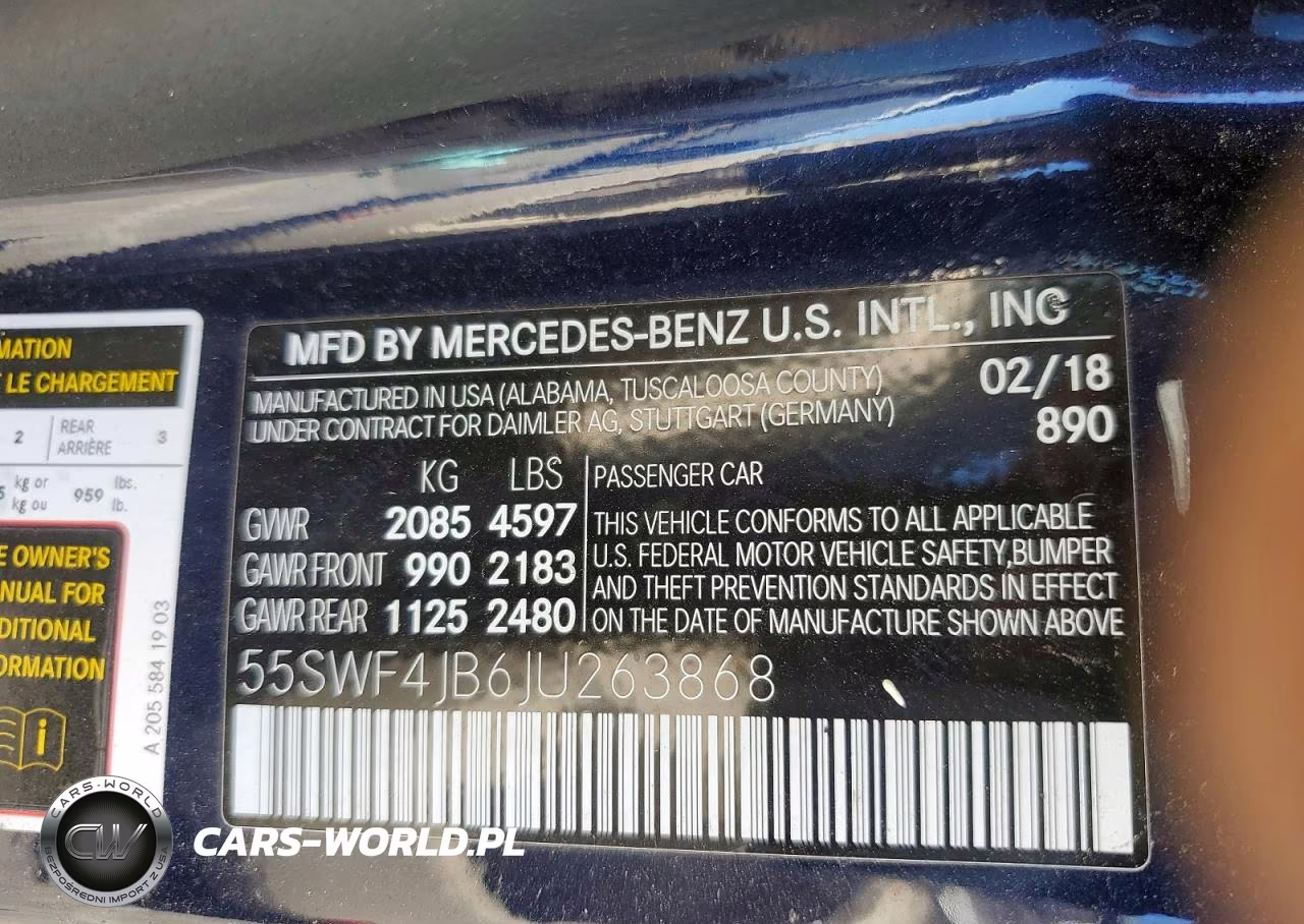2018 Mercedes-Benz C 300 VIN:55SWF4JB6JU263868 - 13