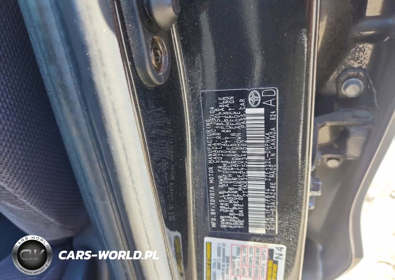 2005 Toyota Corolla Matrix Xr VIN:2T1KR32E75C348562 - 12