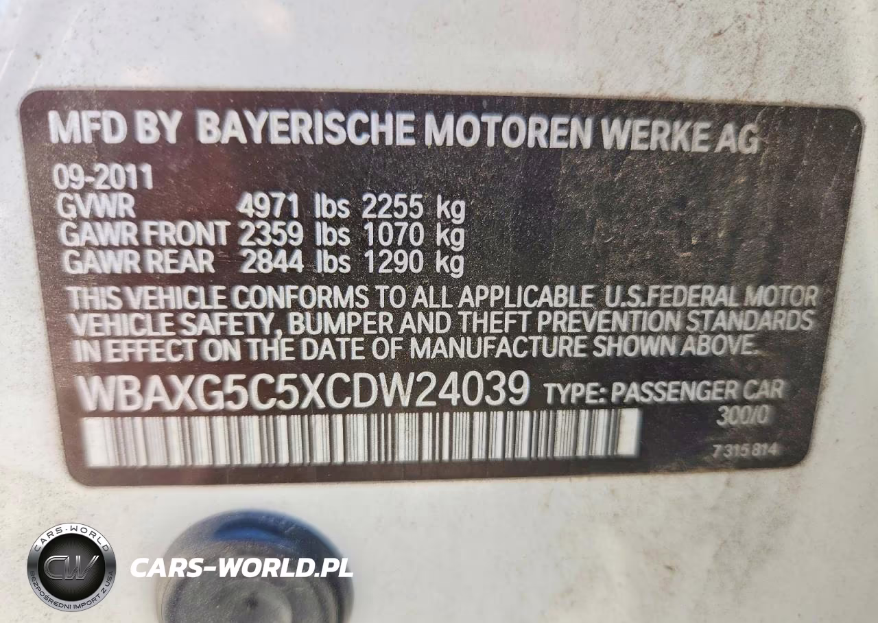 2012 BMW 528 I VIN:WBAXG5C5XCDW24039 - 12