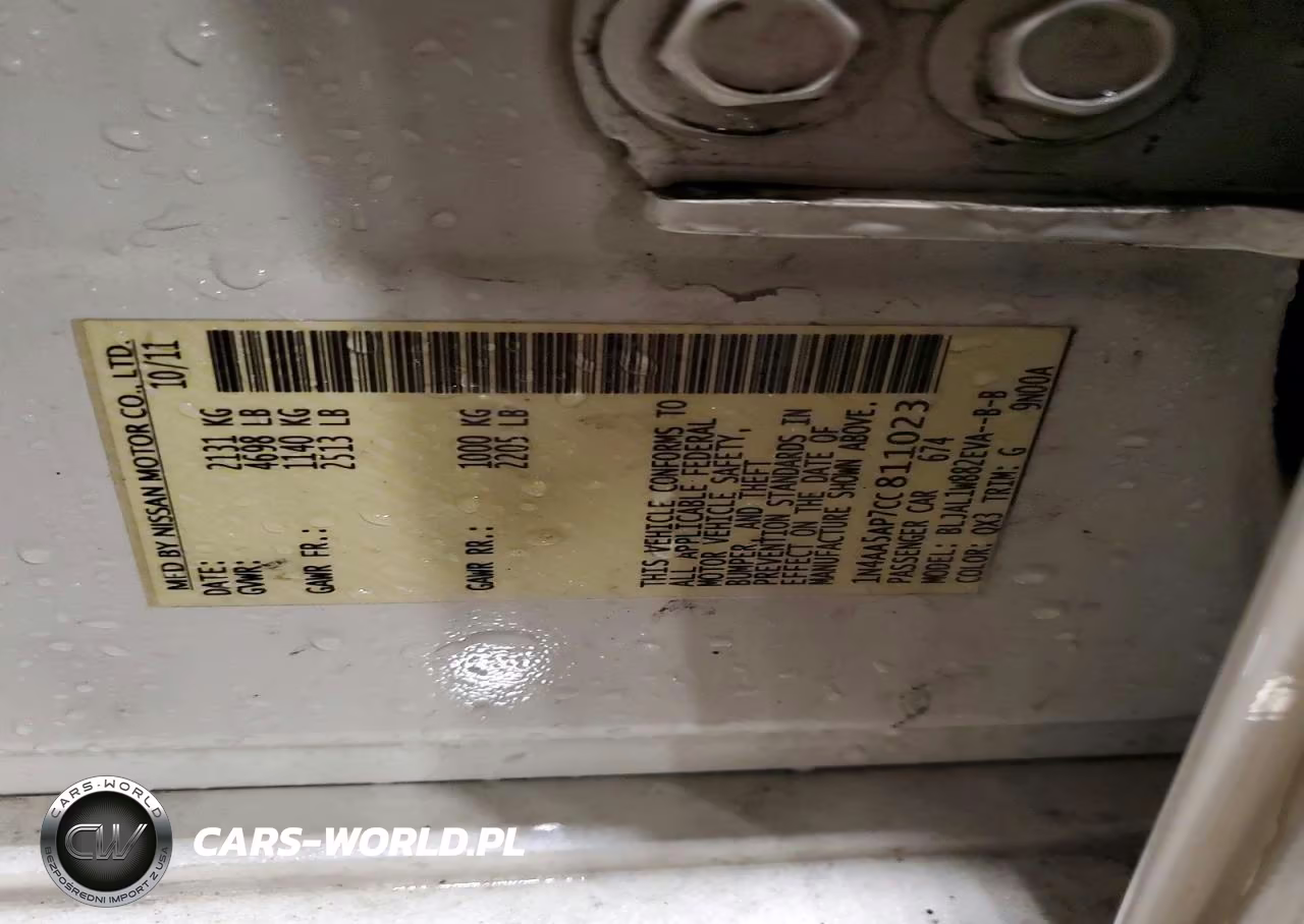 2012 Nissan Maxima 3.5 S VIN:1N4AA5AP7CC811023 - 12