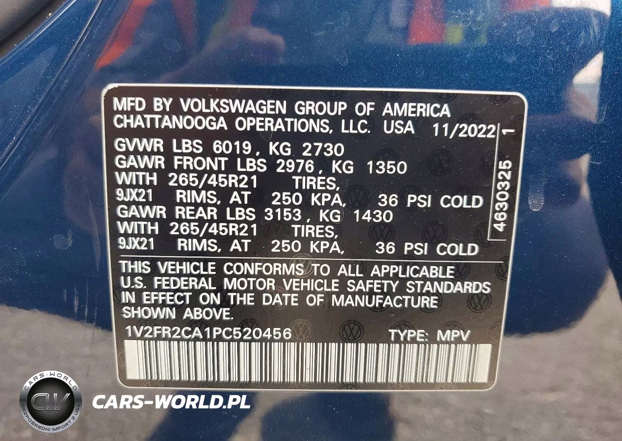 2023 Volkswagen Atlas Sel Premium R-Line VIN:1V2FR2CA1PC520456 - 13