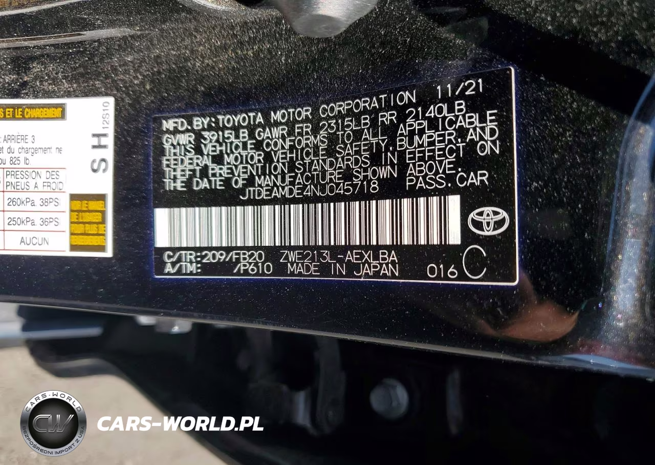 2022 Toyota Corolla Le VIN:JTDEAMDE4NJ045718 - 12
