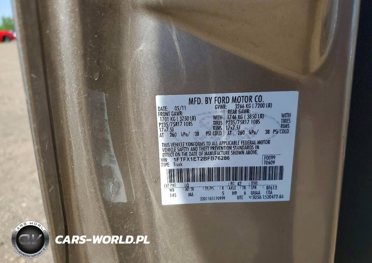 2011 Ford F150 Super Cab VIN:1FTFX1ET2BFB76286 - 12
