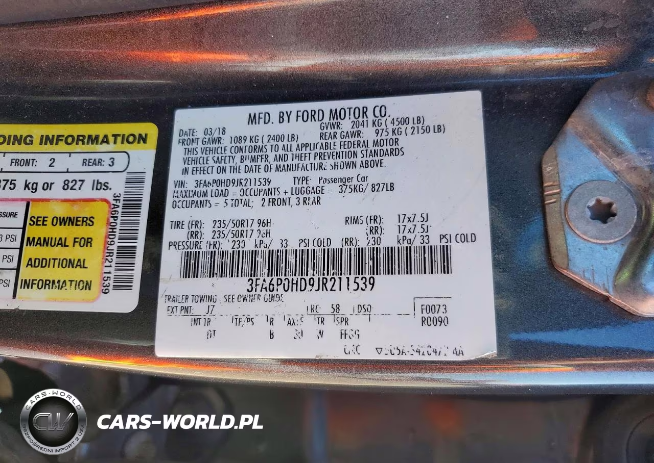2018 Ford Fusion Se VIN:3FA6P0HD9JR211539 - 12