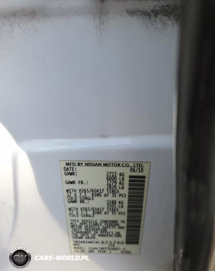 2010 Nissan Pathfinder S VIN:5N1AR1NN7AC625740 - 13