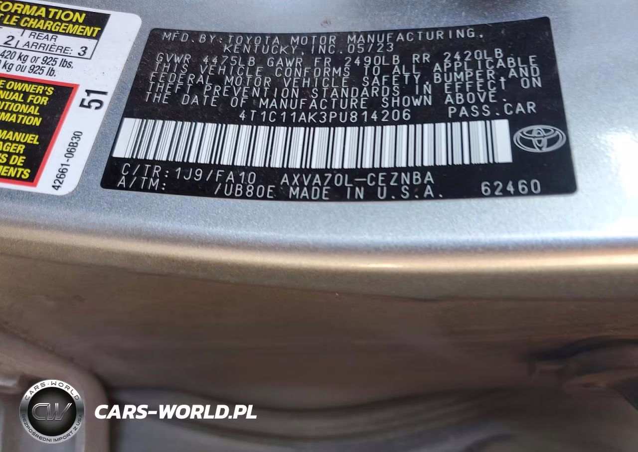 2023 Toyota Camry Le VIN:4T1C11AK3PU814206 - 12