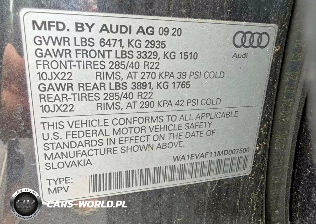2021 Audi Q8 Premium Plus S-Line VIN:WA1EVAF11MD007500 - 13