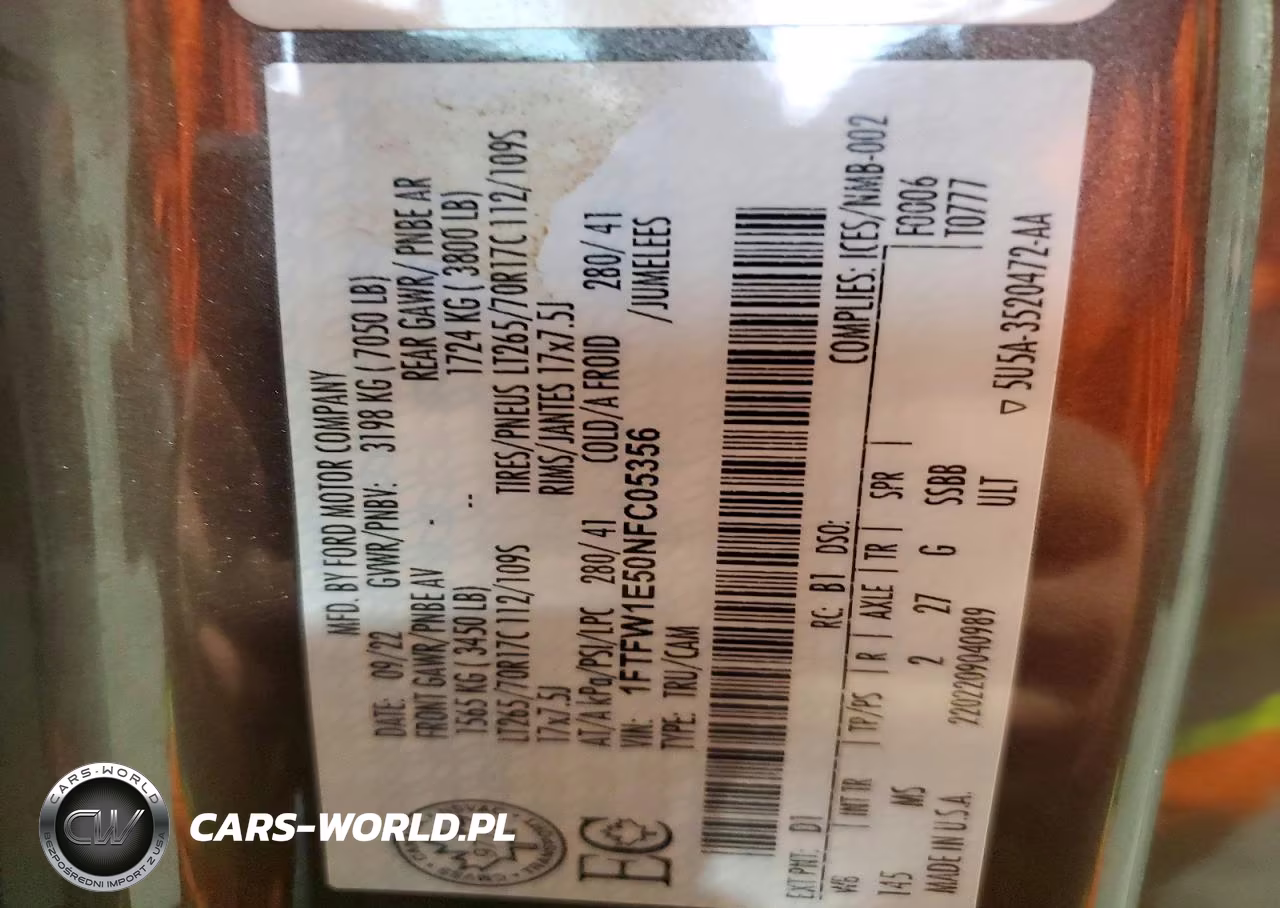 2022 Ford F150 Supercrew VIN:1FTFW1E50NFC05356 - 13