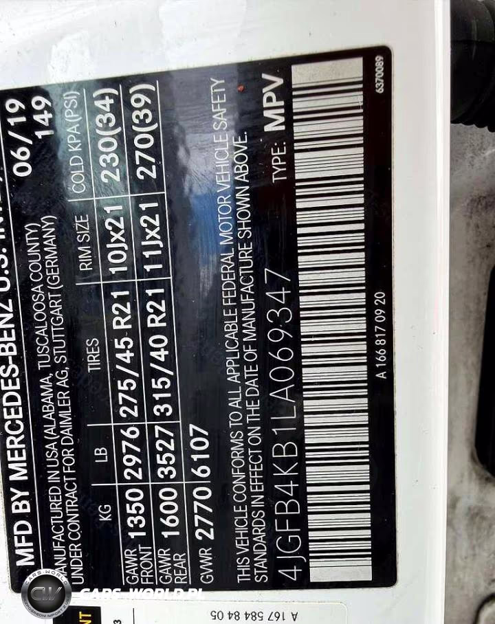 2020 Mercedes-Benz Gle 350 4Matic VIN:4JGFB4KB1LA069347 - 13