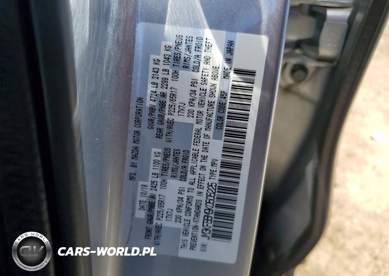 2019 Mazda Cx-5 Sport VIN:JM3KFBBM9K0505225 - 13