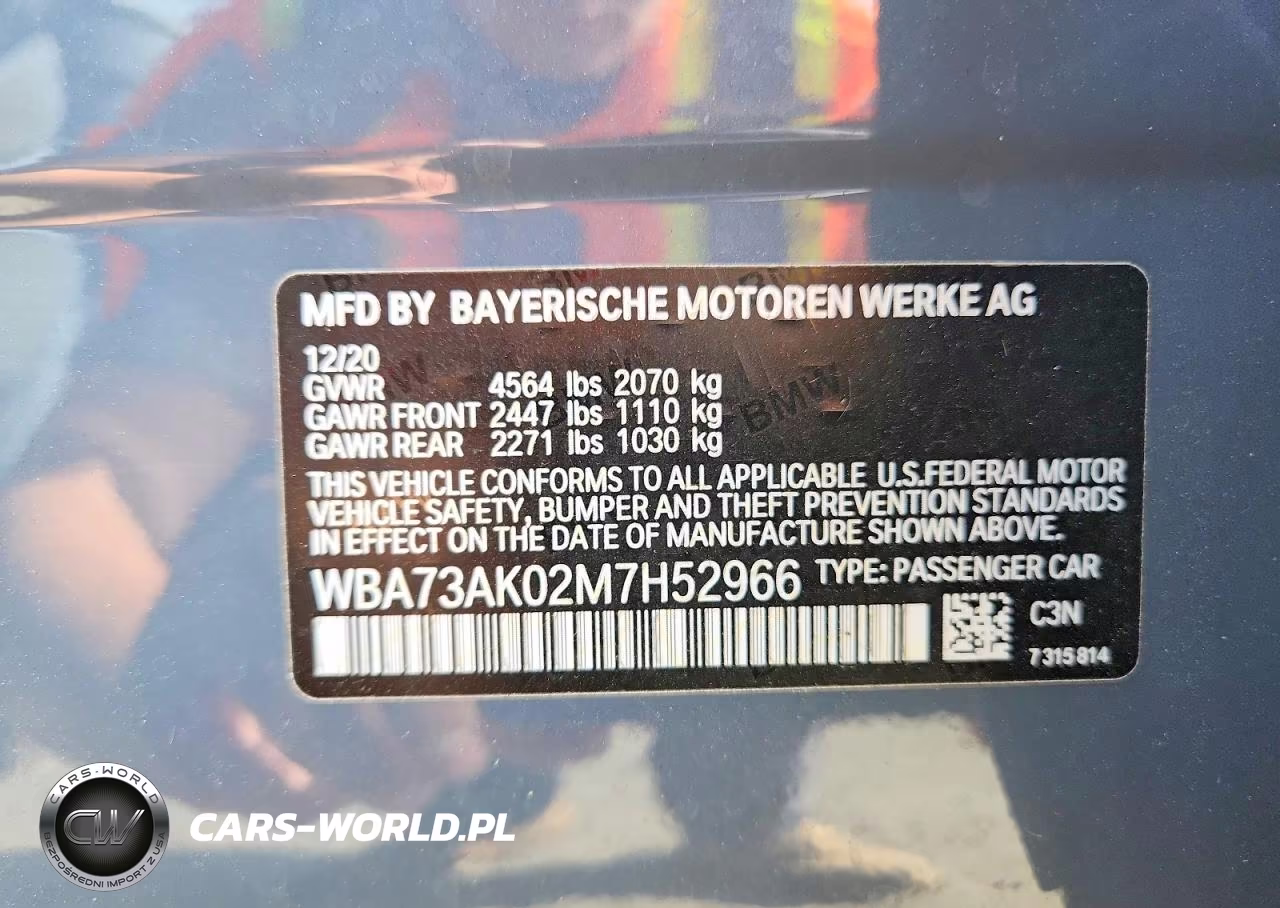 2021 BMW 228Xi VIN:WBA73AK02M7H52966 - 13